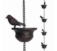 Générique Rain Chains for Gutters - Water Catcher Downspout, Outdoor Gutters Bird Rain Catcher Chain for $ Farmhouse, Garden, Housewarming, Backyard