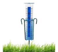Générique Rain Gauge Outdoor - Garden Rainfall Measuring Tube for Weather Tracking | Clear Acrylic Cylinder with Ground Stake Mount, Water Measurement Tool for Lawn Farm and Backyard Monitoring