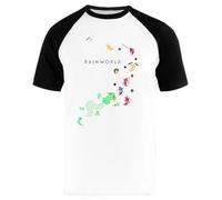 Générique Rain World T-Shirt De Baseball Unisexe Blanc À Manches Courtes