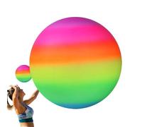 Générique Rainbow Ball, 20 inch Inflatable Rainbow Beach Ball with Multicolour Panels, Outdoor Summer Water Games Pool Toy for Kids & Adults, Blow Up Swimming Pool Party Beach Toy