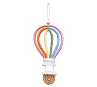 Générique Rainbow Macrame Wall -on Rainbow Wall Pendant Hot Air Balloon