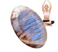 Générique Rainbow Moonstone Gem - Natural Crystal 5-6cm | Polished Smooth, Handmade Healing Crystal | Multipurpose Stone for Positive Energy Meditation Jewelry Making Use