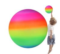 Générique Rainbow Soccer Ball - Portable Toy, Leakproof Space Saving Sphere | Color Inflatable Ball Toy for Kids Boys Outdoor Summer Beach Pool Party Playtime Inflatable Fun Activity Game Sport Holiday T