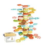 Générique Rainbow Stacking Toy Set, 72 Piece Balance Tree Building Game, Educational Block Stacker Toy, Color Sorting Balance Tower Playset, Stem Learning Game for Preschool Kids