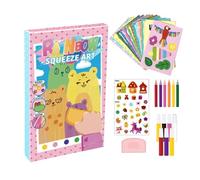 Générique Rainbows Scratch Paper, Magic Art Postcard, Party Favor Kit, Creative Drawing Sheet, Colorful Sketched Pad, Black Scratch Off Note, Artistic Craft Set