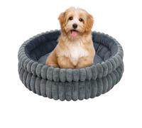 Générique Raised Dog Bed | Anti Dog Beds | Cooling Breathable Elevated Pet Bed | Super Soft Wool Fleece with Striped Corduroy Design, Washable for Border Collie