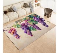 Générique Raisins Arbres Fruitiers Tapis 140x200cm Vintage Antidérapant Poils Bas Moquettes Sol Décoration Durable Doux Machine Lavable Grand Tapis pour Chambre Salon Balcon Couloir 0y158