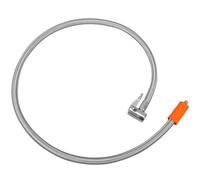 Générique Rallonge de Gonfleur 80 Cm en Acier Inoxydable, Adaptateur Métallique pour Compresseur, Tuyau Flexible à Remplissage Rapide pour Vélo, Moto et Voiture, Verrouillage de Connexion