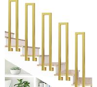 Générique Rambarde d'escalier - Balustres en Forme de U/M, Rampe d'escalier latérale en Fer forgé pour marches intérieures et extérieures, kit Complet de poteaux de Support antidérapants pou