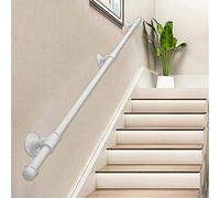 Générique Rambarde d'escalier Blanche, Rampe d'escalier intérieure/extérieure à Fixation Murale, Barre de Maintien antidérapante de 30 cm à 6 m, poignée en Tube d'acier galvanisé Industriel,