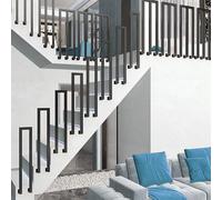 Générique Rambarde d'escalier en Forme de U/M - Rambarde d'escalier en métal, kit de rambarde de sécurité à Installation latérale pour Personnes âgées, rambarde de Transition pour intérieur