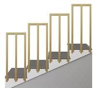 Générique Rambarde d'escalier en Forme de U/M - Rambarde pour marches, Rampe carrée de Transition à Installation latérale, Support de sécurité antidérapant pour escalier, Garde-Corps extérie
