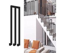Générique Rambarde d'escalier latérale en Forme de U/M, Main Courante antidérapante en Fer forgé de Style Industriel, Garde-Corps de sécurité avec accoudoir pour Enfants et Personnes âgées,