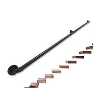 Générique Rambarde d'escalier, Style Industriel Rustique Noir Mat, en Fer forgé antidérapant, pour la sécurité des Personnes âgées et des Enfants (300 cm).