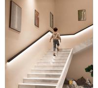 Générique Rambardes LED à capteur - Appliques murales d'escalier intérieures, éclairage Nocturne pour escaliers, Chambres, terrasses et couloirs, 200 cm (6,56 pi), éclairage sûr et élégant