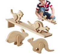 Générique Ramp Inertia Animals - Wooden Inertia Walking Animal Toy Set - Educational Downhill Building Blocks | Fun Concentration & Observation Game for Children Aged 3+ | Learning