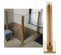 Générique Rampe d'escalier Moderne en Verre avec Panneaux carrés(Gold-End Post,65cm/25)