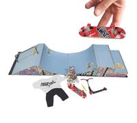 Générique Rampe Finger Skateboard - 20x15.5x17cm Rampe Et Planche Fingertip, Trottinette Doigt | Mini Planche À Doigts Pour Fête Intérieur - ABS, Inclus & Skateboards