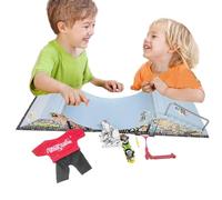 Générique Rampe Finger Skateboard - 20x15.5x17cm Rampe Et Planche Fingertip, Trottinette Doigt | Mini Planche À Doigts Pour Fête Intérieur - ABS, Inclus & Skateboards