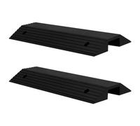 Générique Rampes de seuil de Pont 2 pcs 80x40x8 cm Caoutchouc,Signalétique, Panneaux de signalisation routière,150979