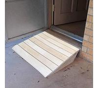 Générique Rampes de Trottoir en Caoutchouc, rampes de seuil en Bois pour Un accès Facile, Solution Durable et Robuste pour Garage, terrasse et allée (30,8 x 30 x 9 cm)