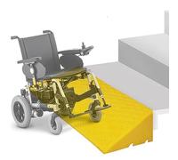 Générique Rampes de Trottoir en Caoutchouc, rampes de seuil Robustes pour l'accès aux fauteuils roulants et aux Scooters - Surface antidérapante pour Une accessibilité Facile, (Jaune, 13 cm)