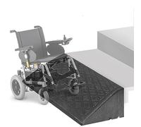 Générique Rampes de Trottoir en Caoutchouc, rampes de seuil Robustes pour l'accès aux fauteuils roulants et aux Scooters - Surface antidérapante pour Une accessibilité Facile, (Noir, 12 cm)