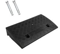 Générique Rampes en Caoutchouc, Panneaux de Rampe en Plastique pour rampes de Trottoir, trottoirs, garages, quais de Chargement et seuils (Svart, 50 * 27 * 9 cm)