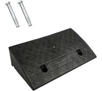 Générique Rampes en Caoutchouc, Panneaux de Rampe en Plastique pour rampes de Trottoir, trottoirs, garages, quais de Chargement et seuils (Svart, 50 * 27 * 11 cm)