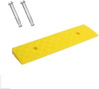 Générique Rampes en Caoutchouc, Panneaux de Rampe en Plastique pour rampes de Trottoir, trottoirs, garages, quais de Chargement et seuils (Jaune, 50 * 13 * 3 cm)