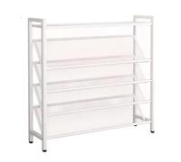 Générique Range Chaussures À 5 Niveaux, Étagères Étroites en Métal Blanc avec Étagères Inclinées, Porte Chaussure Gain de Place for Placard, Couloir, Entrée, Salon(L 50cm x W 19cm x H 114cm)