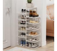 Générique Rangement à Chaussures Vertical étroit Gain de Place - Meuble autoportant pour entrée et Couloir(White,7th Floor)