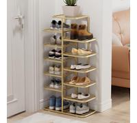 Générique Rangement à Chaussures Vertical étroit Gain de Place - Meuble autoportant pour entrée et Couloir(Gold,7th Floor)