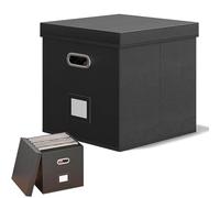 Générique Rangement Album Vinyle | Caisses Empilables Étanches pour Disques avec Couvercle | Stockage Média Idéal pour Étudiants, Voyage, Déménagement Familial, DJ Musique, Photographie Et Studio