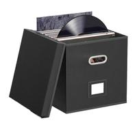 Générique Rangement Album Vinyle - Range Disques Empilable avec Couvercle,Organisation Domestique pour Collection Studio de Musique Déplacement Proches DJ