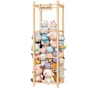Générique Rangement Peluche en Bois, Organisateur de Jouets pour Enfants, Grande Taille 135x40x40 cm, Style Zoo