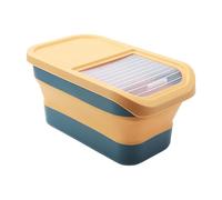 Générique Rangement Pour Nourriture Chien - Bac De Stockage Pour Nourriture De Chat 12 À 15 Kg,Boîte Pliable Avec Couvercle À Charnière Et Roulettes Pour Voyage Placard Cuisine Comptoir