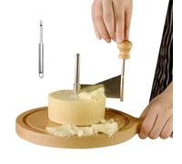 Générique Râpe à Fromage en Roue | Acier Inoxydable Avec Poignée,Coupe-à Fromage avec Base en Bois - Pour Coupes En Forme De Rose Cuisson Maison Cuisine Restaurant Café Noël