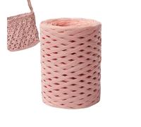 Générique Raphia à Crocheter 5mm x 150m en Papier Naturel, Fil Luxe pour Sac, Chapeau d’été et Artisanat, pour Bricolage, décoration et Jardinage, Rouleau de Ruban résistant pour projets créatifs