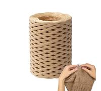 Générique Raphia à Crocheter en Papier Naturel, Fil Luxe pour Sac, Chapeau d’été et Artisanat, pour Bricolage, décoration et Jardinage, Rouleau de Ruban résistant pour projets créatifs - 5mm x 150m