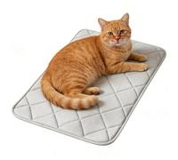 Générique Rapid Temperature Control, Canine Chill Sheet, Frost Layer Animal Blanket, Lounge Sheet with Ventilated, Cold Poly Fiber Rest, Chill Blanket Cover Light Grid, Crate Travel Grey Kit