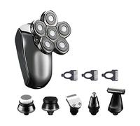 Générique Rasoir Électrique Étanche à Six Têtes pour Hommes, Tondeuse Rechargeable Barbe et Corps, Usage Simple en Extérieur, Adapté pour Camping et Voyage