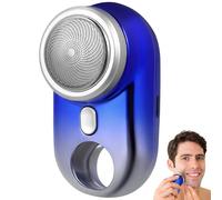 Générique Rasoir Électrique Portable pour Hommes Mini Rasoir Rechargeable de Poche Bleu Dégradé Compact pour Voyage Bureau et Usage Quotidien Tondeuse Précise sans Fil