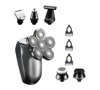 Générique Rasoir Électrique Rasage Complet et Précis pour Hommes Multifonction 6 Têtes de Coupe Étanches pour Barbe et Cheveux