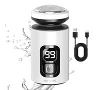 Générique Rasoir Portable - Mini Machine Sans Fil Etanche Avec Éclairage LED, Tondeuse À Barbe Multifonctionnelle Pour Homme, Outil De Toilettage Rapide | Rasoir Électrique Rechargeable Par USB
