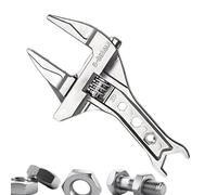 Générique Ratchet Wrench | Large Opening Short Handle Tool | Washbasin Spanner | For Men Home Indoor Kitchen Bathroom Washbasin Pipe Faucet Bicycle Automotive