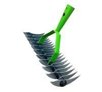 Générique Râteau à en Acier, Déchaumeur, Râteau de Nettoyage de Pelouse, Manche Ergonomique, Adapté Aux Travaux Agricoles, à L'aménagement Paysager E , Tête