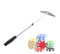 Générique Râteau À Jetons Télescopique, Poussoir À Jetons Portable, Râteau Collecteur De Jetons De Poker Rétractable, Râteau À Jetons De Poker De en Métal, De Herse À Jetons Antidérapant,