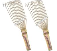 Générique Râteaux à Laine Portables en Acier 2 Pièces pour Animaux de Compagnie et Élevage Poignée Confortable, Outil de Toilettage Pratique pour Moutons et Chats Style Plusieurs styles