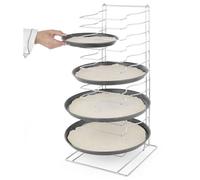 Générique Râtelier Vertical 14 Grilles en Inox - Support de Rangement pour Plateaux à Pizza 30,5 x 30,5 x 68,5 cm